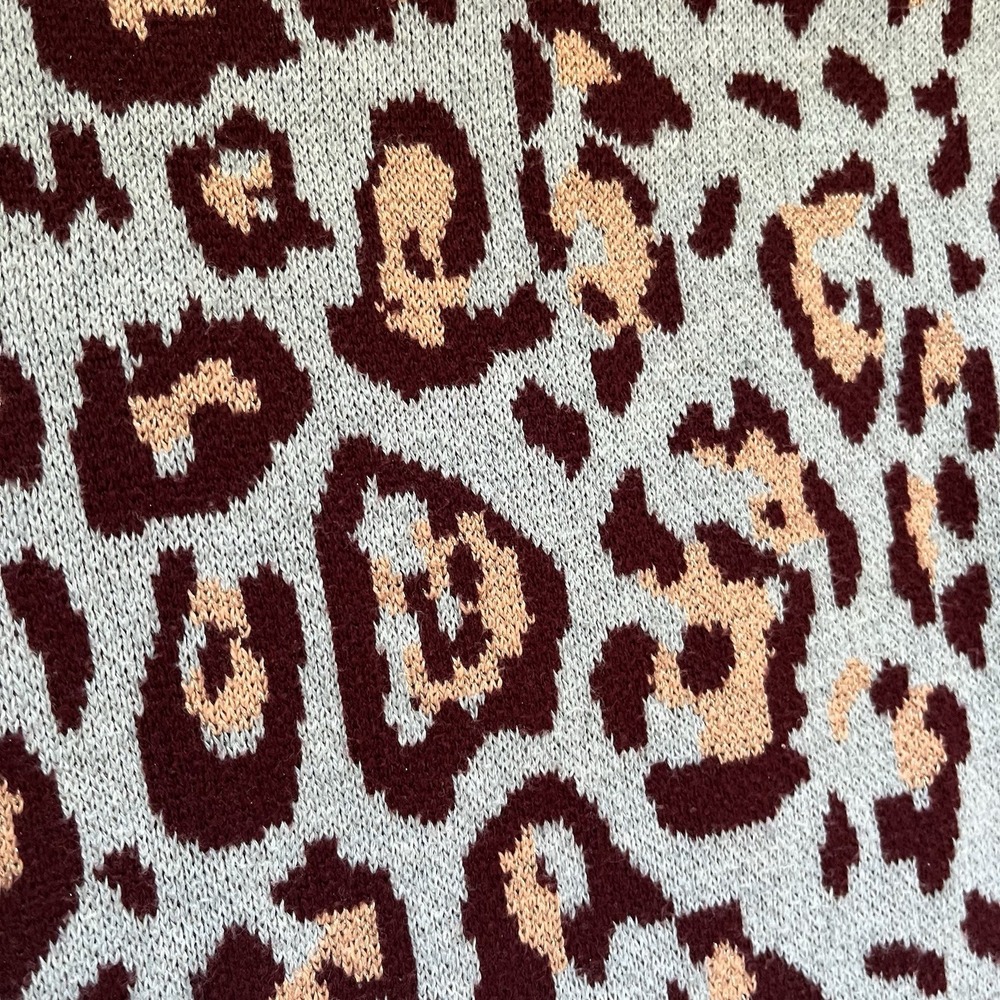 Maison Jules Sweater Women's Small Animal Print Long Sleeve - Picture 3 of 7